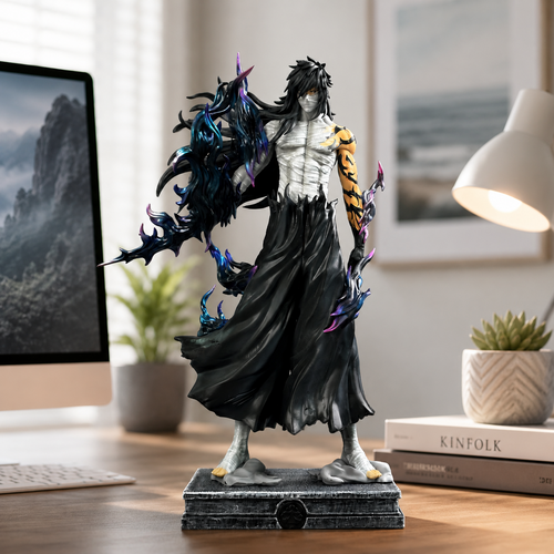 Bleach Ichigo Kurosaki Mugetsu figure displayed on a desk