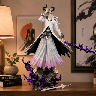 Hollow Ichigo Horned Form collectible figure in a warm collector display