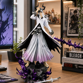 Hollow Ichigo Horned Form collectible figure in a desk and shelf display